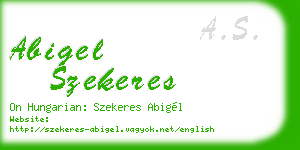 abigel szekeres business card